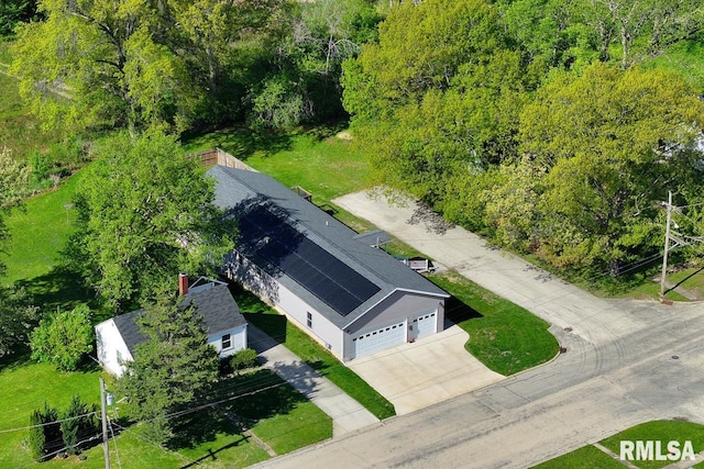 view from above of property