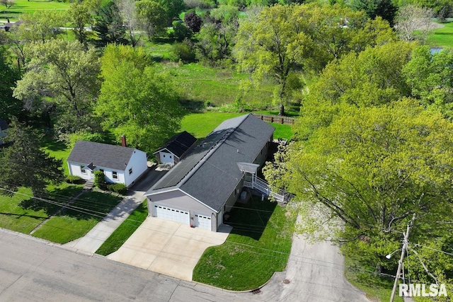 view from above of property
