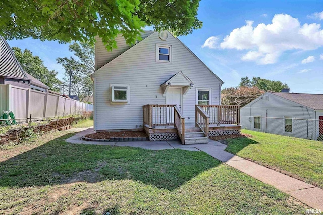 3433 Washington St, Davenport, IA 52806 - view of front of property featuring a wooden deck