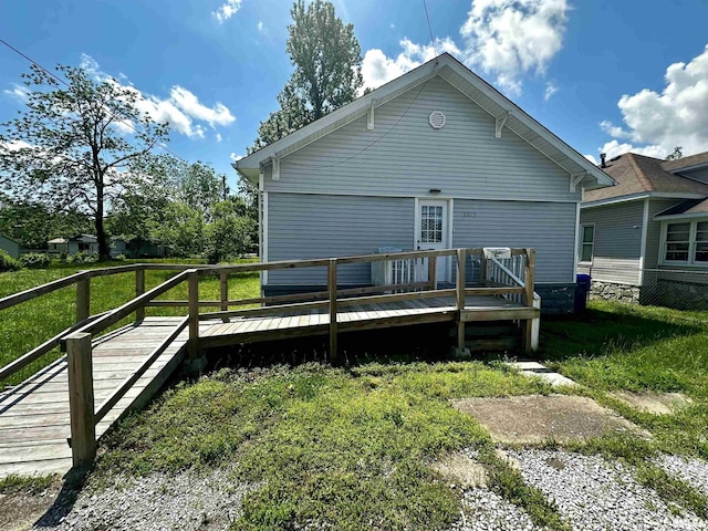 2213 Locust St, Eldorado, IL 62930 - rear view of property with a deck