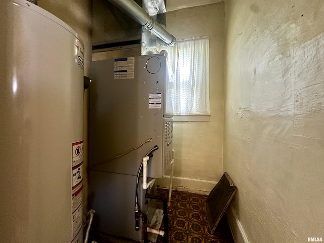 2213 Locust St, Eldorado, IL 62930 - utilities with gas water heater and heating unit