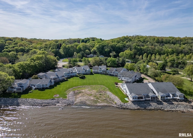 10 Lighthouse Ln Unit 10, Hampton, IL 61256 - aerial view of residential area featuring a large body of water