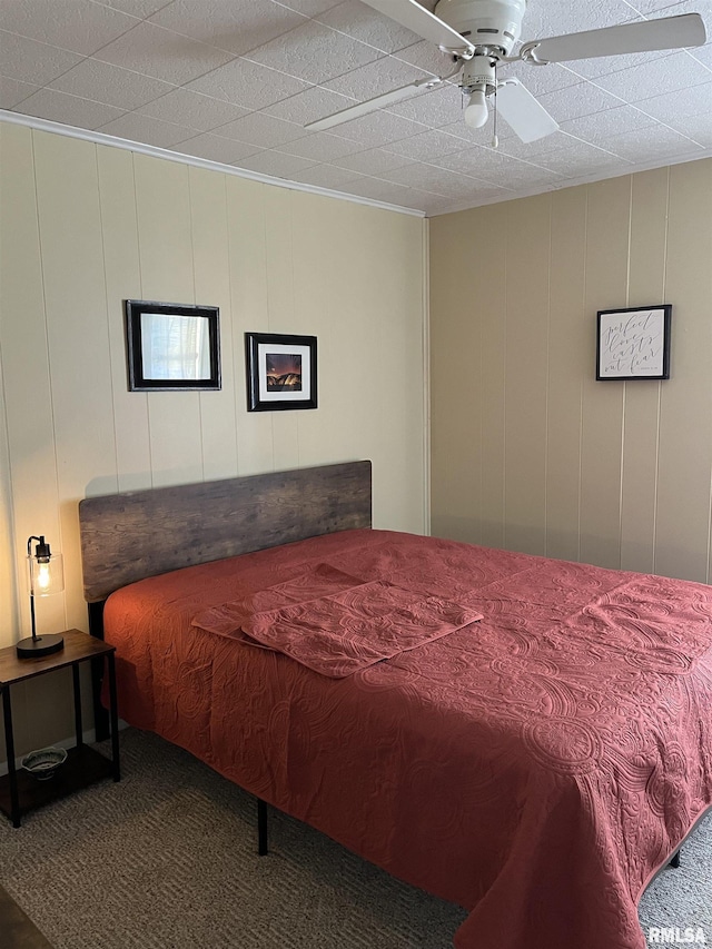 107 E Vermont St, Cambria, IL 62918 - carpeted bedroom featuring a ceiling fan