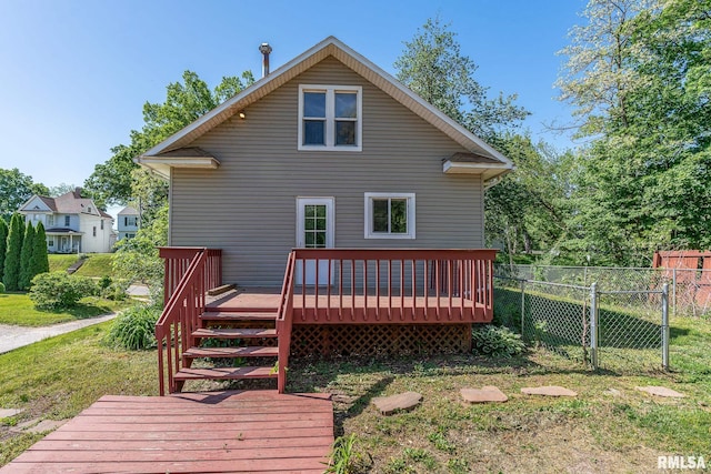 2721 11th Ave Unit B, Moline, IL 61265 - rear view of property featuring a deck