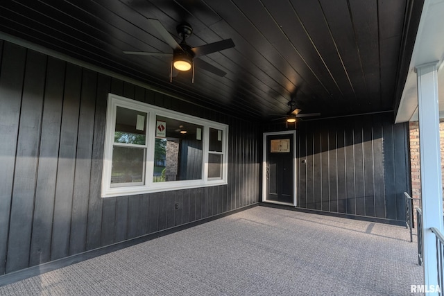 8501 49th St, Coal Valley, IL 61240 - view of patio / terrace featuring a ceiling fan