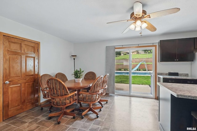 21704 283rd Ave, Le Claire, IA 52753 - dining area with ceiling fan