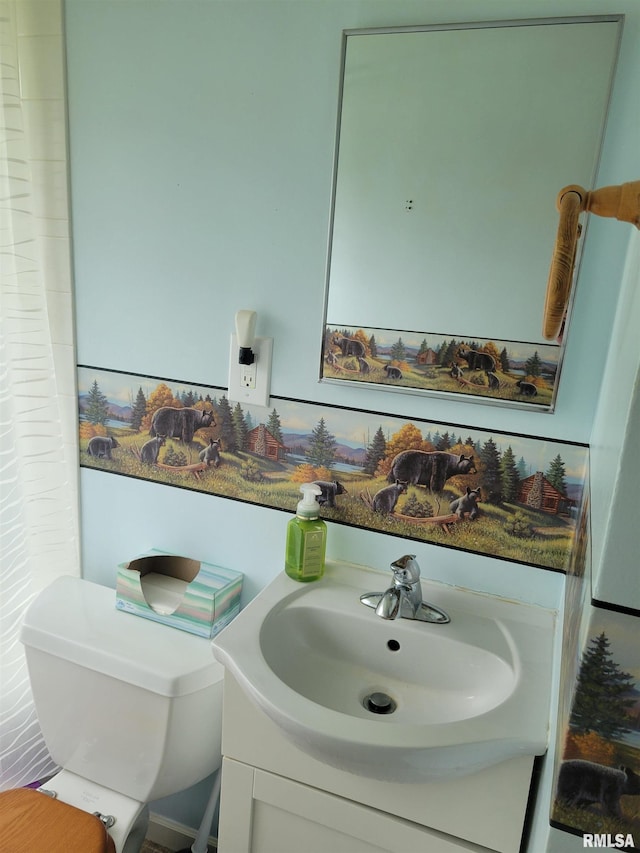 2322 4th St Unit A, East Moline, IL 61244 - bathroom with vanity and toilet