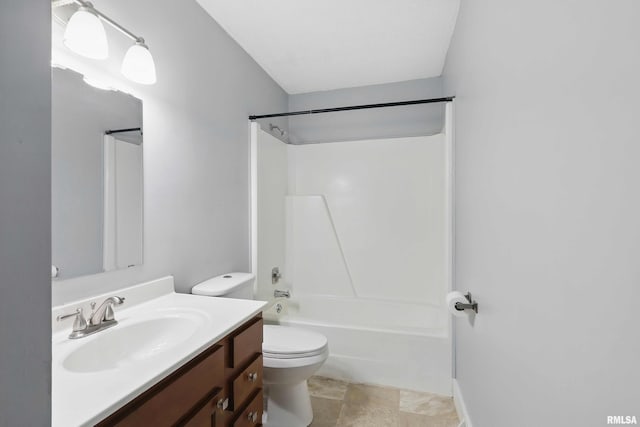 1413 N Pioneer St, Davenport, IA 52804 - full bathroom featuring vanity, toilet, and tub / shower combination