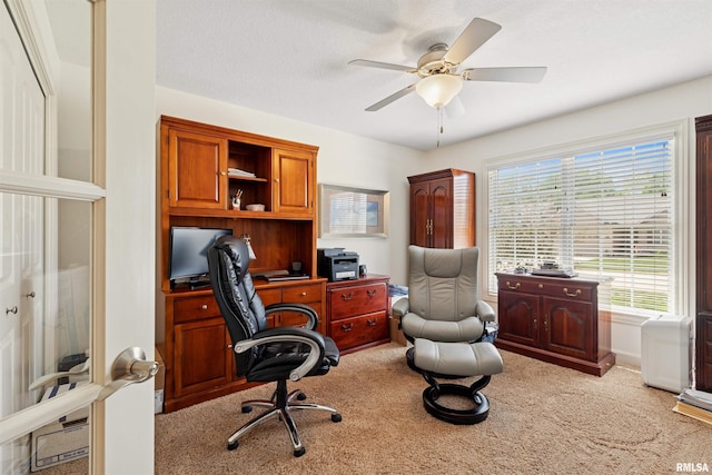 1361 Pinnacle Pines Ct, Bettendorf, IA 52722 - carpeted office space with a ceiling fan