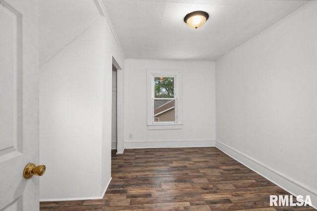 1603 Judson St, Davenport, IA 52803 - spare room with ornamental molding, wood finished floors, and baseboards