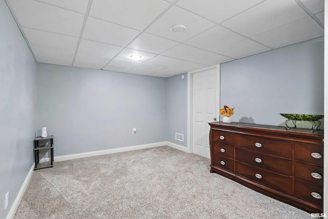 6732 Brookview Ln, Davenport, IA 52806 - carpeted bedroom featuring baseboards and a drop ceiling