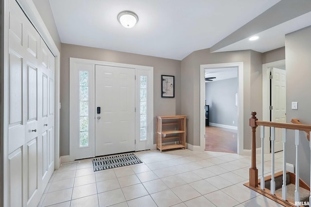 6732 Brookview Ln, Davenport, IA 52806 - entryway with baseboards and light tile patterned floors