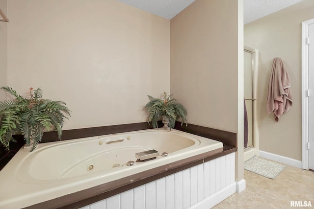 1816 Calico Rd, Marion, IL 62959 - bathroom featuring a jetted tub and a stall shower