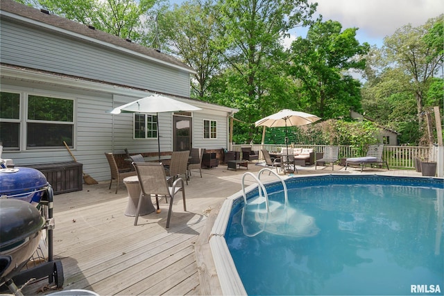1816 Calico Rd, Marion, IL 62959 - view of pool featuring outdoor dining space and a deck