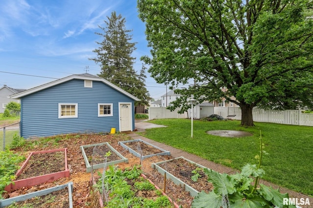 506 18th Ave, Moline, IL 61265 - back of property with a vegetable garden
