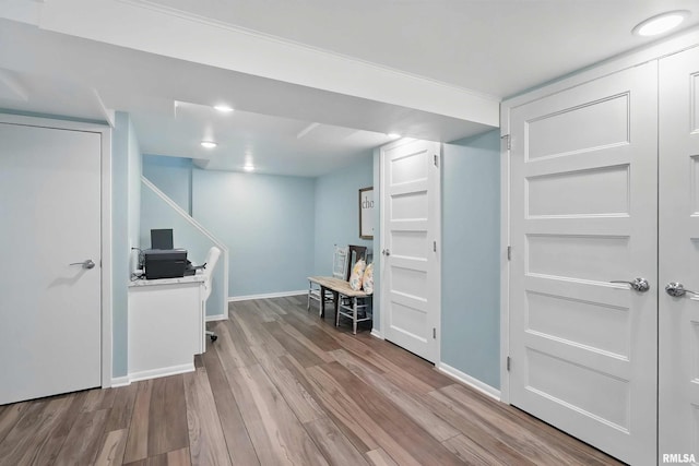 923 22nd St, Moline, IL 61265 - office featuring wood finished floors and baseboards