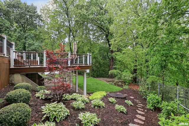 923 22nd St, Moline, IL 61265 - view of green lawn with a deck