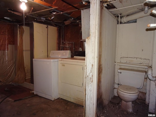 1916 E 13th St, Davenport, IA 52803 - unfinished below grade area featuring separate washer and dryer