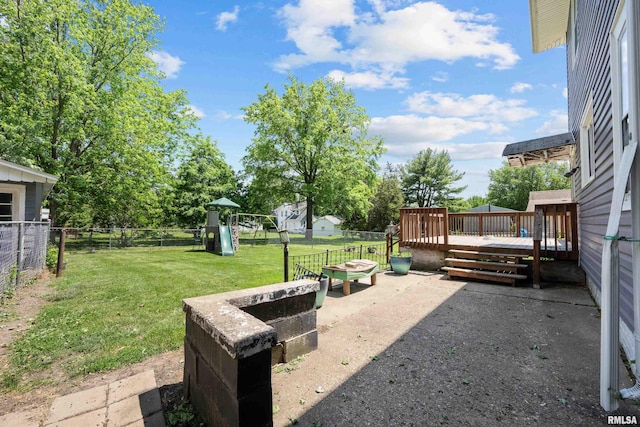 503 SW 4th Ave, Galva, IL 61434 - view of yard with a playground and a deck