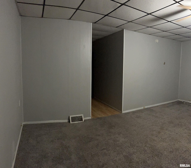 105-109 NE 5th Ave, Aledo, IL 61231 - empty room featuring light carpet, a paneled ceiling, and baseboards