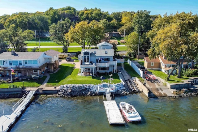 22867 Great River Rd, Le Claire, IA 52753 - view from above of property featuring a large body of water
