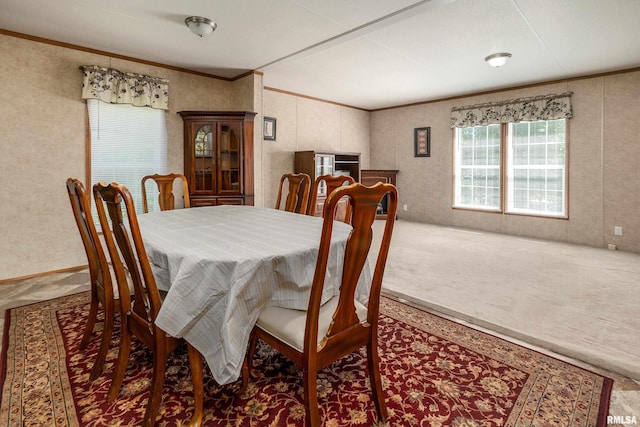 402 S Meadow St, Royalton, IL 62983 - carpeted dining room featuring crown molding