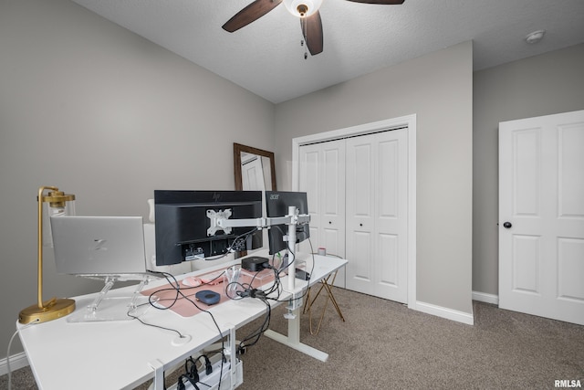 510 W Pinehurst Dr, Eldridge, IA 52748 - carpeted office with a ceiling fan and baseboards