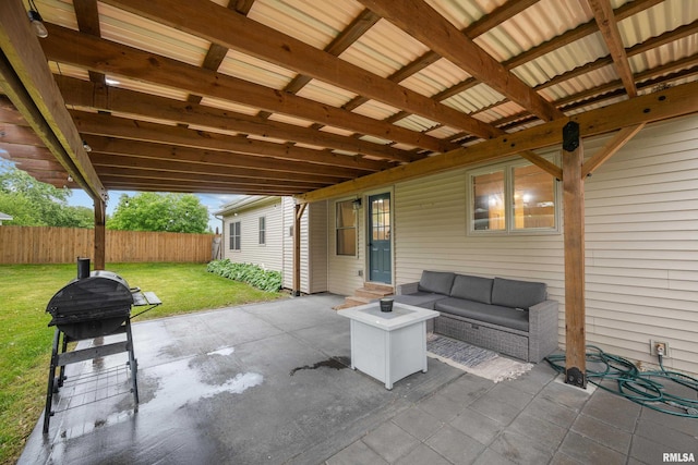 510 W Pinehurst Dr, Eldridge, IA 52748 - view of patio with an outdoor hangout area and a grill