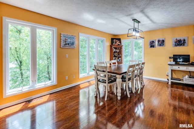 605 Lakeshore Dr S, Goreville, IL 62939 - dining space with a textured ceiling and wood finished floors