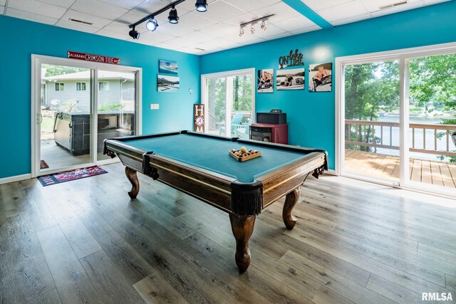 605 Lakeshore Dr S, Goreville, IL 62939 - game room with rail lighting, plenty of natural light, and billiards