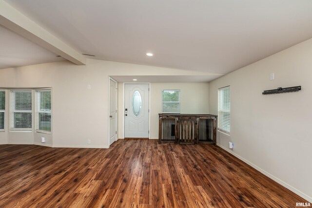 1104 E Lindell St, West Frankfort, IL 62896 - unfurnished living room with wood finished floors, recessed lighting, and baseboards