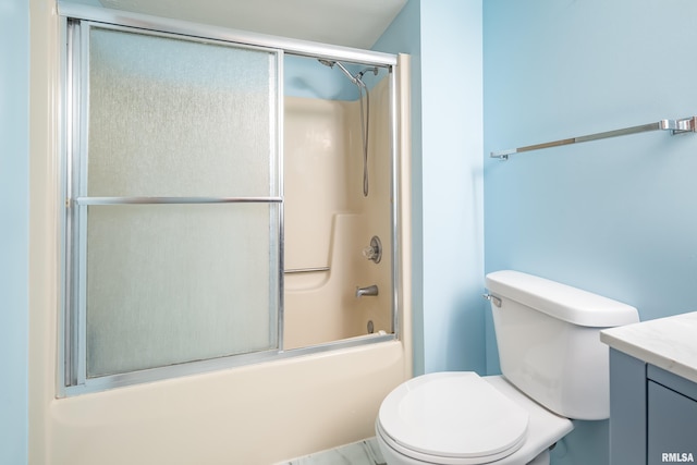 4675 Kynnelworth Dr Unit 301, Bettendorf, IA 52722 - full bath with vanity, enclosed tub / shower combo, and toilet