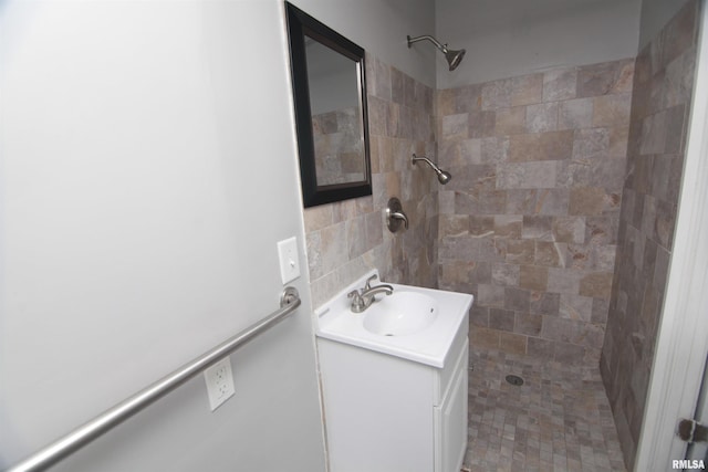 1502 N Ripley St, Davenport, IA 52803 - full bath with tiled shower, tile walls, and vanity