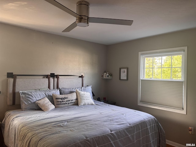 462 Circle Dr, Kewanee, IL 61443 - bedroom with a ceiling fan and baseboards