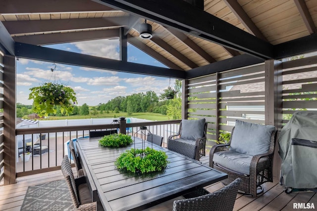 3160 Sycamore Rd, Carterville, IL 62918 - deck featuring outdoor dining area and grilling area