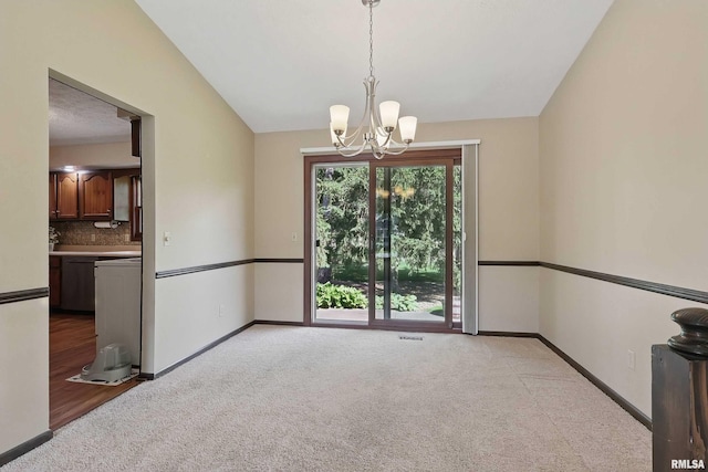 3845 Norwich Ct, Bettendorf, IA 52722 - carpeted spare room with a chandelier and baseboards