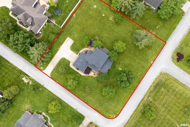 1404 Belle Terre Ct, Herrin, IL 62948 - aerial view of property and surrounding area featuring property parcel outlined