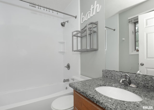 4760 Apple Valley Dr, Bettendorf, IA 52722 - bathroom with vanity, shower / bath combination, and toilet