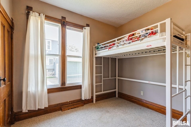 417 12th St, De Witt, IA 52742 - unfurnished bedroom featuring multiple windows, carpet flooring, and a textured ceiling