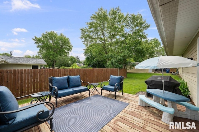 5647 Quercus Ln, Davenport, IA 52806 - deck with an outdoor living space