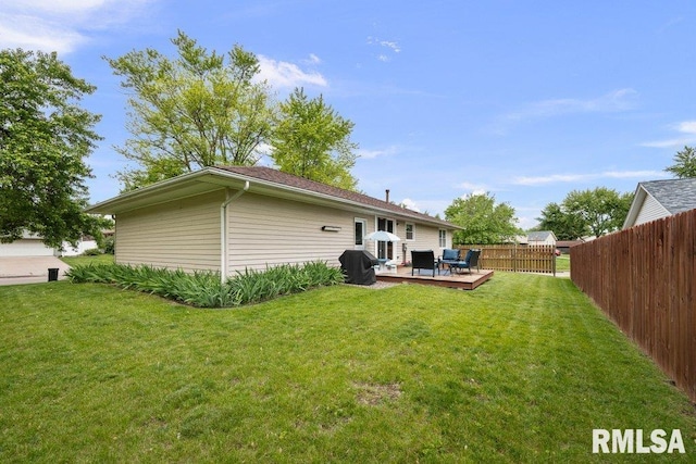 5647 Quercus Ln, Davenport, IA 52806 - rear view of house featuring a deck