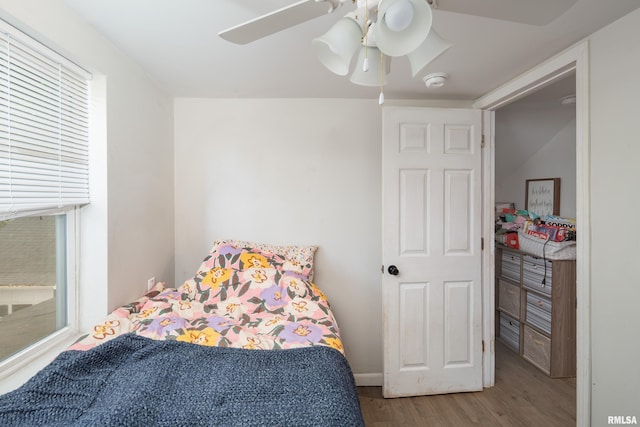 521 E Park St, Geneseo, IL 61254 - bedroom featuring wood finished floors and a ceiling fan