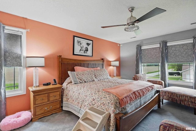 108 N Howard Ln, Long Grove, IA 52756 - bedroom featuring carpet and a ceiling fan
