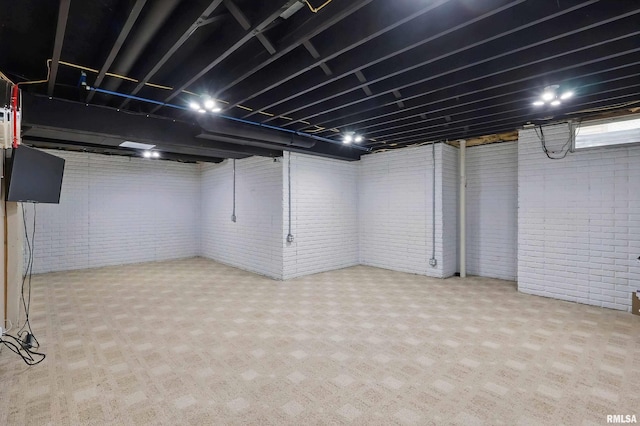 108 N Howard Ln, Long Grove, IA 52756 - basement featuring brick wall