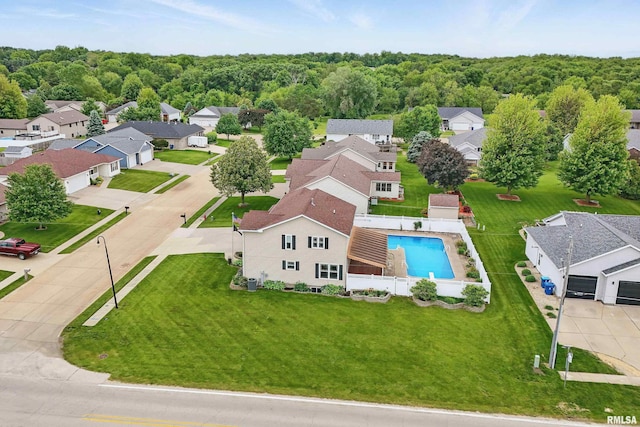 108 N Howard Ln, Long Grove, IA 52756 - aerial perspective of suburban area with a pool area