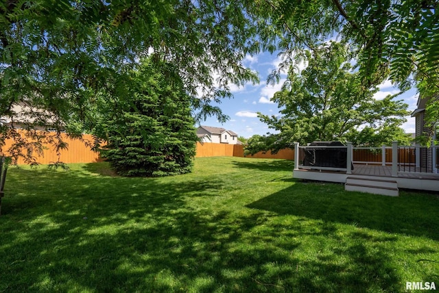 5817 Woodland Ave, Davenport, IA 52807 - view of yard featuring a deck
