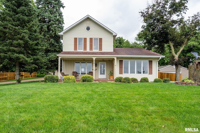 608 S Main St, Port Byron, IL 61275 - traditional home with covered porch and a shingled roof