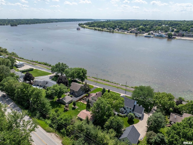 608 S Main St, Port Byron, IL 61275 - aerial perspective of suburban area with a nearby body of water
