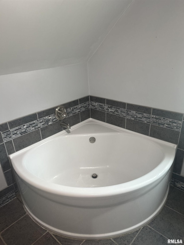 119 S Elm St, Williamsfield, IL 61489 - full bath with a garden tub and tile patterned flooring