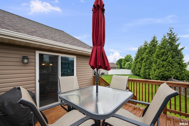 5142 Fillmore Ct, Davenport, IA 52806 - deck featuring outdoor dining space